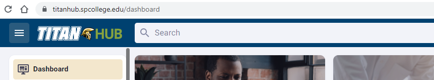 Dashboard interface of TitanHub website.