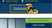 Titans Login button on a website header.
