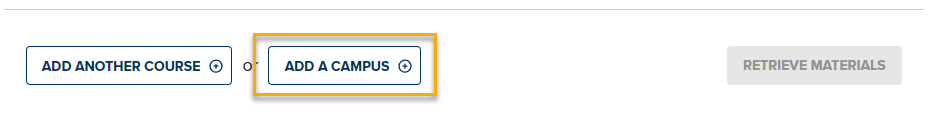 Buttons for adding courses and campuses.