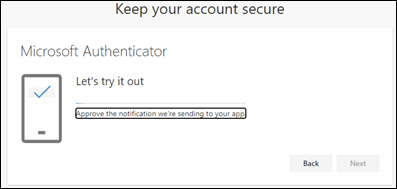 Microsoft Authenticator app notification screen.