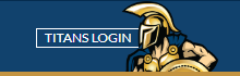 Titans login button with a warrior graphic.