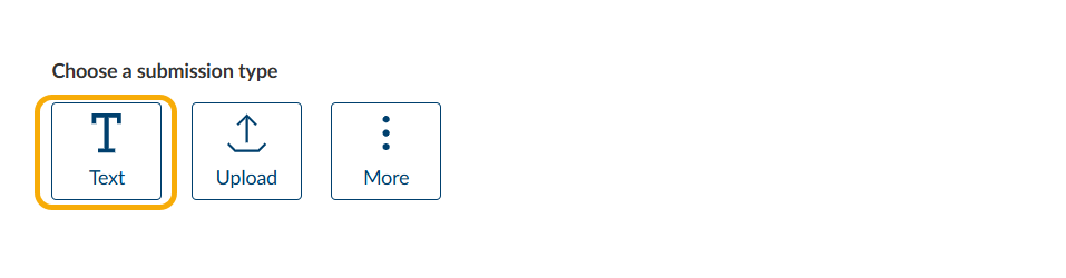 text submission is circled under the "Choose a submission type" i