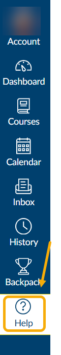 help button on global nav 